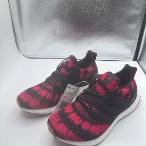 Adidas Black and Pink Running Shoes